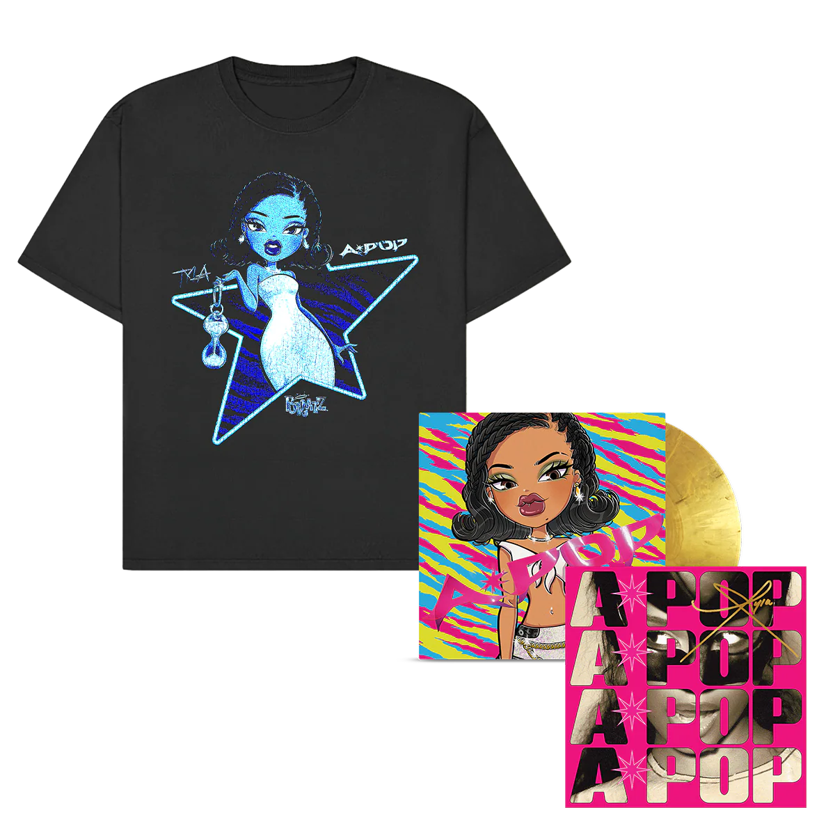 Tyla Signed A*POP x Bratz Vinyl and Tee Fan Pack