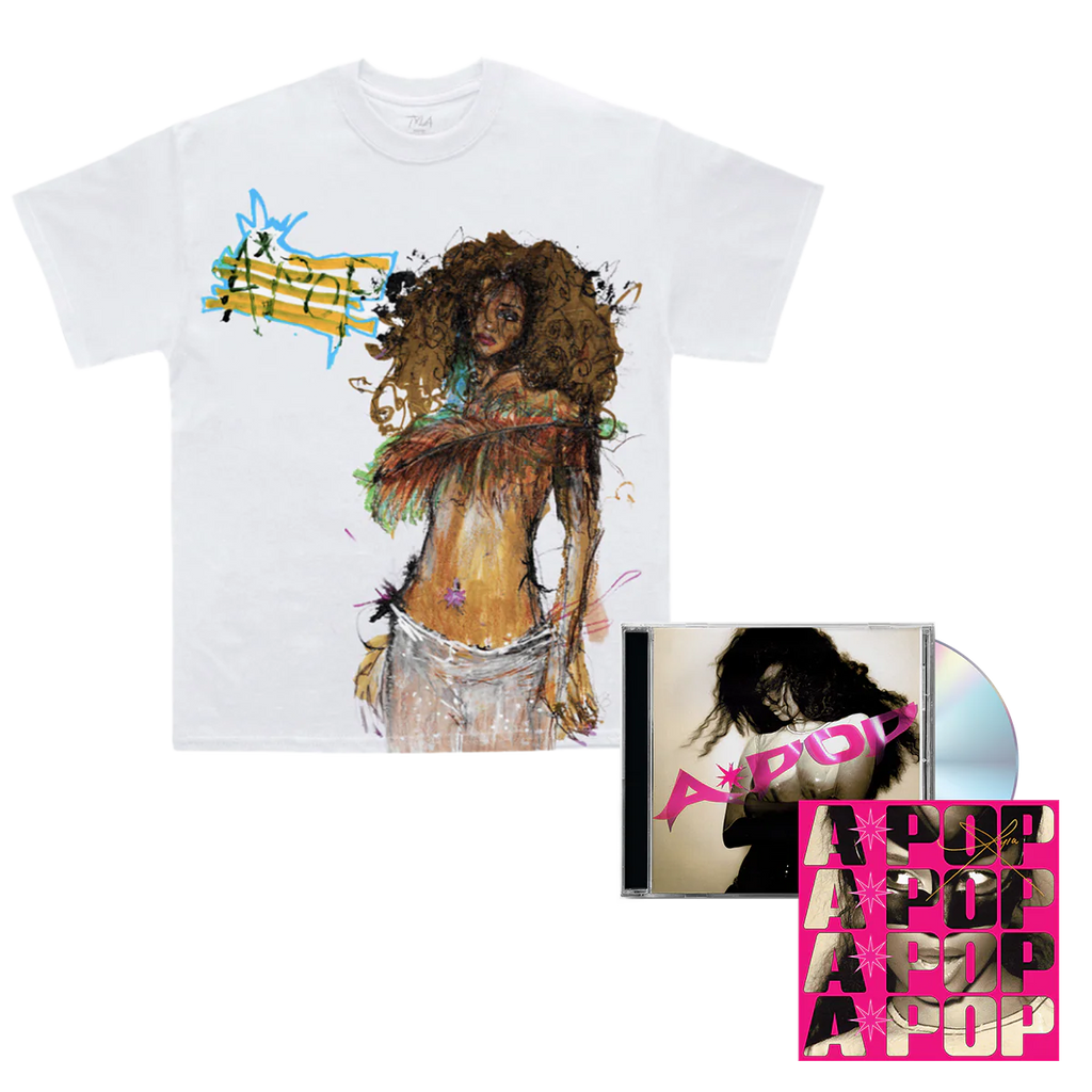Tyla Signed A*POP CD and Sketch Tee Fan Pack
